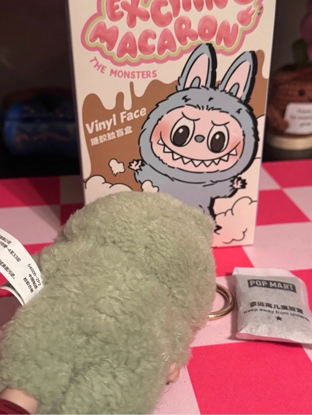 Authentic Pop Mart Exciting Macaron Monsters Vinyl Face, Green Grape